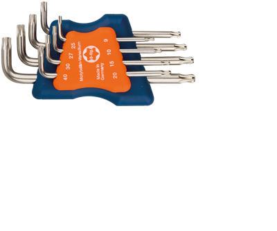 Rotec Inbussleutelset | 8-delig | Lang | Kogelkop | Torx T9-T40 | Nikkel - 890.5001