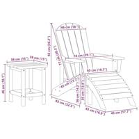 Tuinstoel 3 pcs Zwart Polyetheen - thumbnail