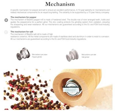 Pepermolen - BISETTI - ROMA - 25 cm - Naturel