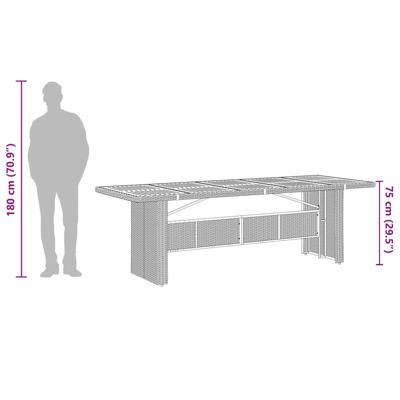11-delige Tuinset met kussens poly rattan zwart - thumbnail
