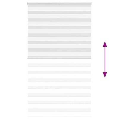 Zebra rolgordijn 130x200 cm stofbreedte 125,9cm polyester wit Zebra rolgordijn 130x200 cm stofbreedte 125,9cm polyester wit