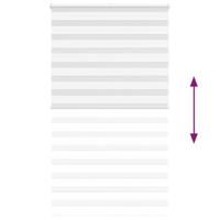 Zebra rolgordijn 130x200 cm stofbreedte 125,9cm polyester wit - thumbnail