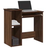 Bureau met schappen 84x40x78 cm bewerkt hout bruineikenkleur - thumbnail