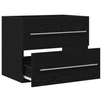 Wastafelkast 60x38,5x48 cm spaanplaat zwart eikenkleurig - thumbnail