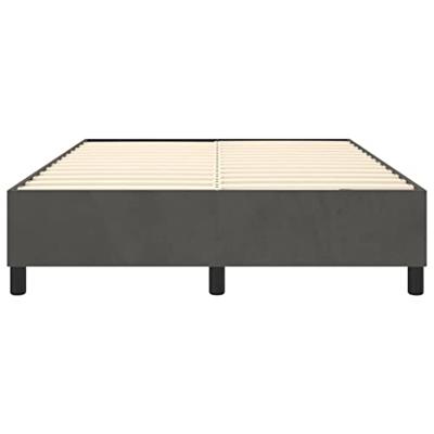Bedframe zonder matras 140x190 cm fluweel donkergrijs