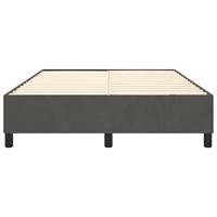 Boxspringframe fluweel donkergrijs 140x190 cm - thumbnail
