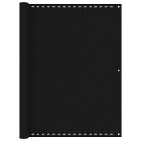 VidaXL Balkonscherm 120x300 cm hdpe zwart - thumbnail