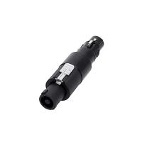 Adam Hall 4 Star A XF3 SF4 XLR female naar 4-polig female speaker verloopplug - thumbnail