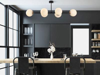 Hanglamp FAROUK 6 lampen zwart Hanglamp FAROUK 6 lampen zwart