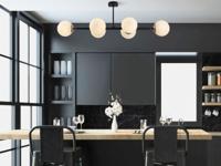 Hanglamp FAROUK 6 lampen zwart - thumbnail