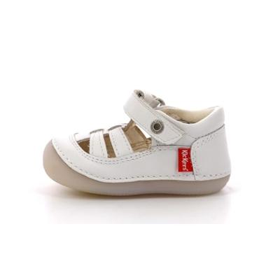 Leren baby sandalen Sushy Originel Softers KICKERS® wit