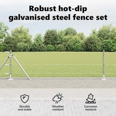 VidaXL Afrasteringspaal zilver 25 x 0,6 m (25 mm gaas) staal