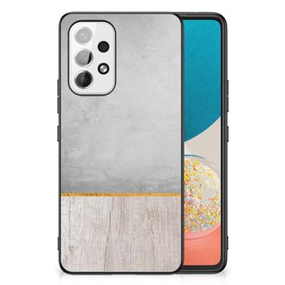 Samsung Galaxy A53 Houten Print Telefoonhoesje Wood Concrete
