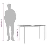 Tuintafel met acaciahouten blad 115x54x74 cm poly rattan beige - thumbnail