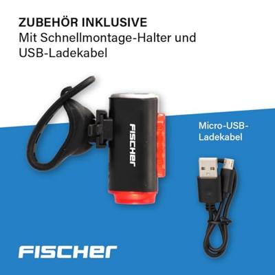 FISCHER FAHRRAD TWIN Achterlicht LED Zwart