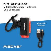 FISCHER FAHRRAD TWIN Achterlicht LED Zwart - thumbnail