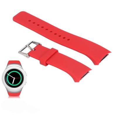 Effen kleur polsband horloge band voor Galaxy Gear S2 R720 (rood)