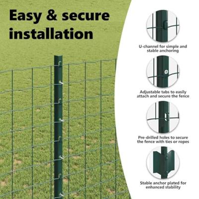 VidaXL Hek met paal groen 1,5 x 10 m staal en pvc