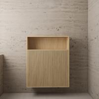 Zwevende Kast Gliss Design Timotheus 100x120x30 CM Castle Brown - thumbnail