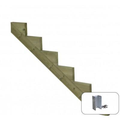 Trapbalk 6 Treden 34,2º + Montagebeugel