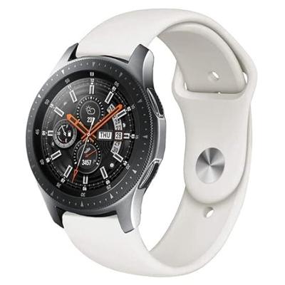By Qubix - Compatible met Garmin Venu 2 / Garmin Venu 3 - Rubberen sportband - Roomwit - Compatible Garmin bandje - Bandbreedte: 22mm