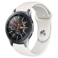 By Qubix - Compatible met Garmin Venu 2 / Garmin Venu 3 - Rubberen sportband - Roomwit - Compatible Garmin bandje - Bandbreedte: 22mm - thumbnail