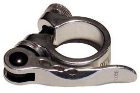 VWP zadelpenklem snelspanner 28,6mm zilver