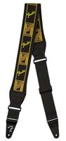Fender Swell Neoprene Logo Strap Black-Yellow-Brown Mono gitaarband - thumbnail