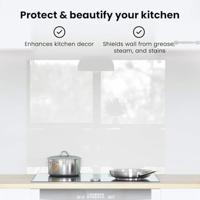VidaXL Keuken achterwand doorzichtig 70 x 60 cm gehard glas - thumbnail