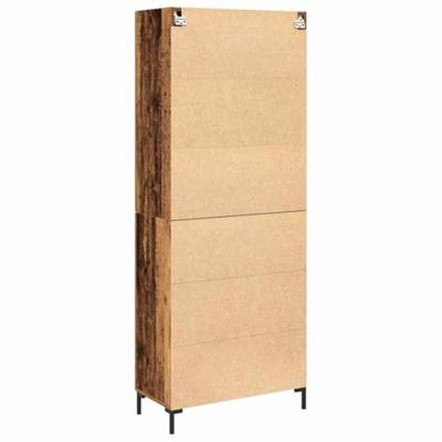 Hoge kast 2 pcs Oud hout 69,5 x 34 x 180 cm Bewerkt hout