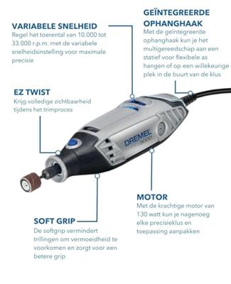 Dremel Serie 3000 (3000-1/25) + opbergkoffer met superieure Dremel accessoires - F0133000JP - thumbnail