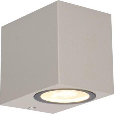 NØRD Down - LED Wandlamp buiten met GU10 fitting - Rome - Vierkant - IP44 - Grijs