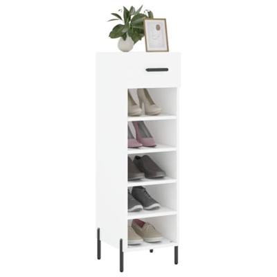 VidaXL Schoenenkast 30x35x105 cm bewerkt hout wit VidaXL Schoenenkast 30x35x105 cm bewerkt hout wit