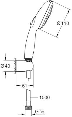 Grohe Tempesta 110 Professional Badset Chroom Grohe Tempesta 110 Professional Badset Chroom