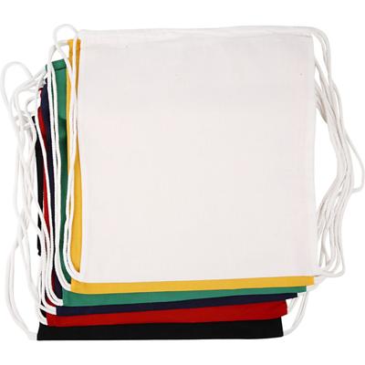 Creativ Company Schoenenzak / rugzak, afm 37x41 cm, 135 gr, diverse kleuren, 6 stuk/ 1 doos