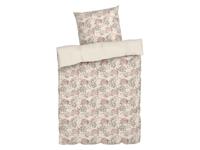 LIVARNO home Satijnen dekbedovertrek 140 x 200 cm (Bloemen/wit) - thumbnail