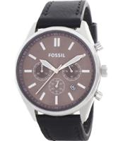 Horlogeband Fossil BQ2062 Leder Zwart 22mm - thumbnail