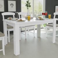 vidaXL Eettafel 140x80x75 cm wit - thumbnail