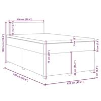 Boxspring met matras stof lichtgrijs 120x190 cm - thumbnail
