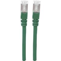 Intellinet 740715 RJ45 Netwerkkabel, patchkabel CAT 6A S/FTP 1.00 m Groen Folie afscherming, Afscherming gevlochten, Afgeschermd, Halogeenvrij 1 stuk(s) - thumbnail