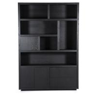 Eleonora Opbergkast 'Helsinki' Eiken, kleur Zwart, 220 x 150cm - thumbnail