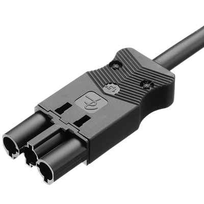 Aansluitsnoer male 2x0.75mm² 50cm zwart ADELS 8510170112 aansluiten verlichting