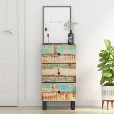 Dressoir met 3 lades 40x33,5x75 cm massief gerecycled hout
