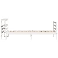 Bedframe zonder matras massief grenenhout wit 90x190 cm - thumbnail