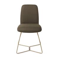 Jesper Home Eetkamerstoel 'Taiwa' Beehive Gold, kleur Jungle Jewel - thumbnail