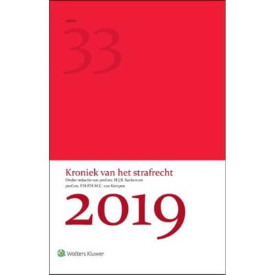 Kroniek van het strafrecht 2019 - H.J.B. Sackers - Paperback (9789013158632)