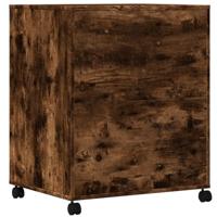 Printerkastje met wielen 60x48x74 cm gerookt eikenkleurig - thumbnail