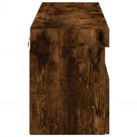 Tv-wandmeubel met LED-verlichting 100x30x40 cm gerookt eiken - thumbnail