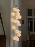 LED cotton balls lichtsnoer wit 6cm - thumbnail