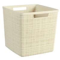 Curver jute opbergmand cube - 17 liter - beige - thumbnail
